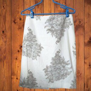 Ann Taylor Women's Size 2 Cotton Blend Knee Length Pencil Skirt Office Back Slit